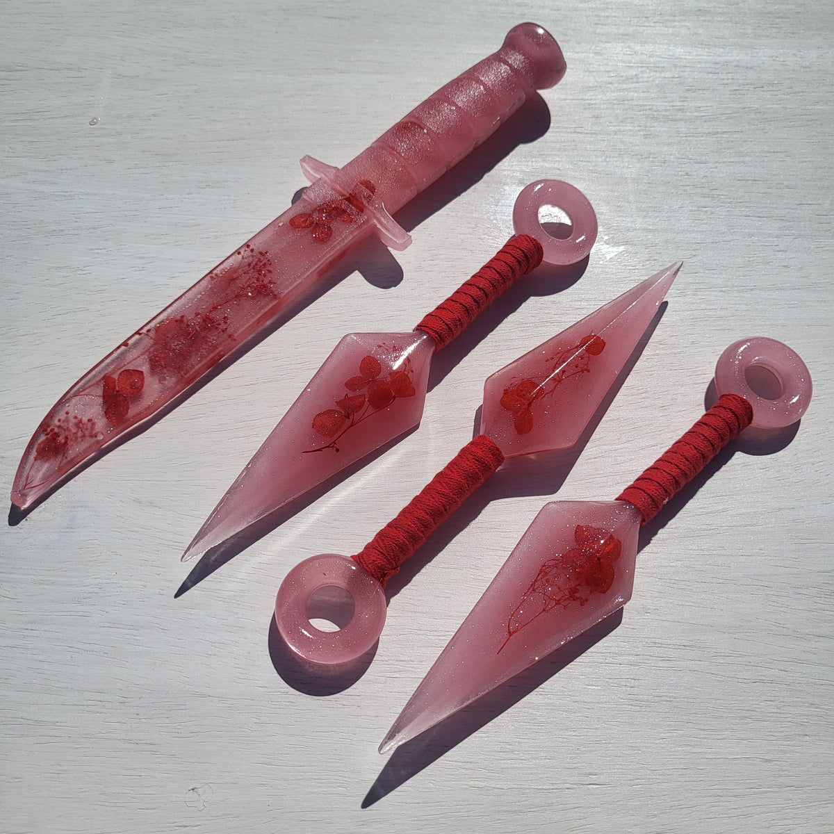 Red Floral Resin Replica Tactical Piece