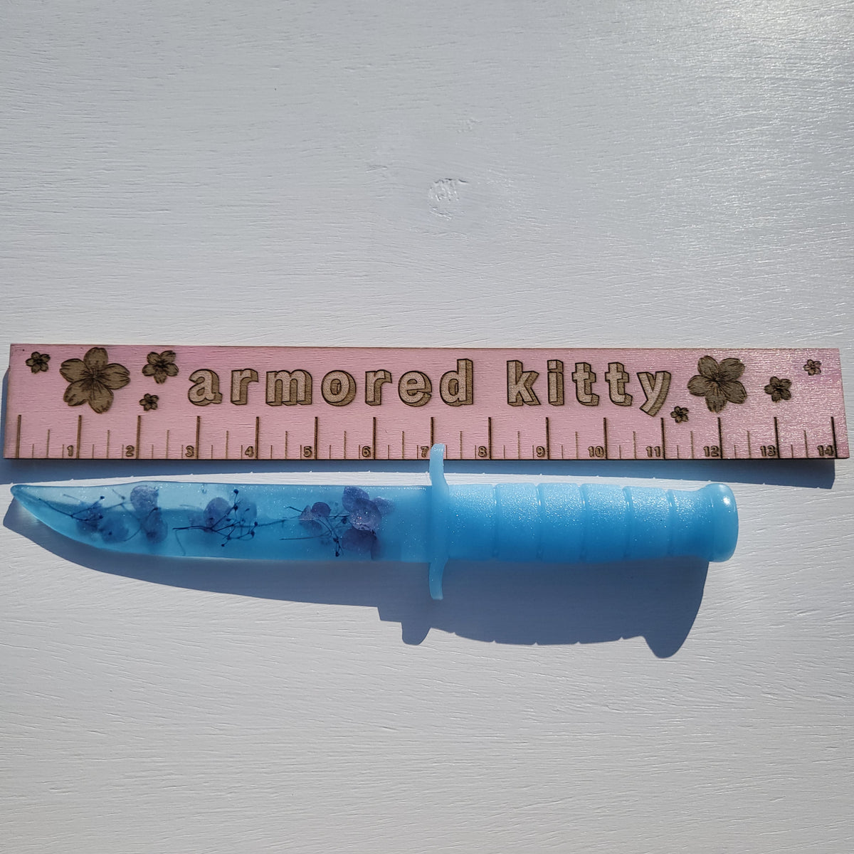 Dark Blue Floral Resin Replica Tactical Piece