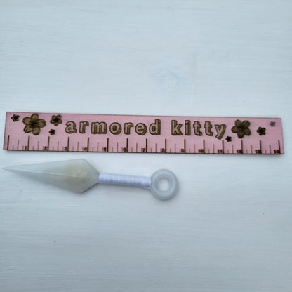 White Floral Resin Replica Cosplay Ninja Tool