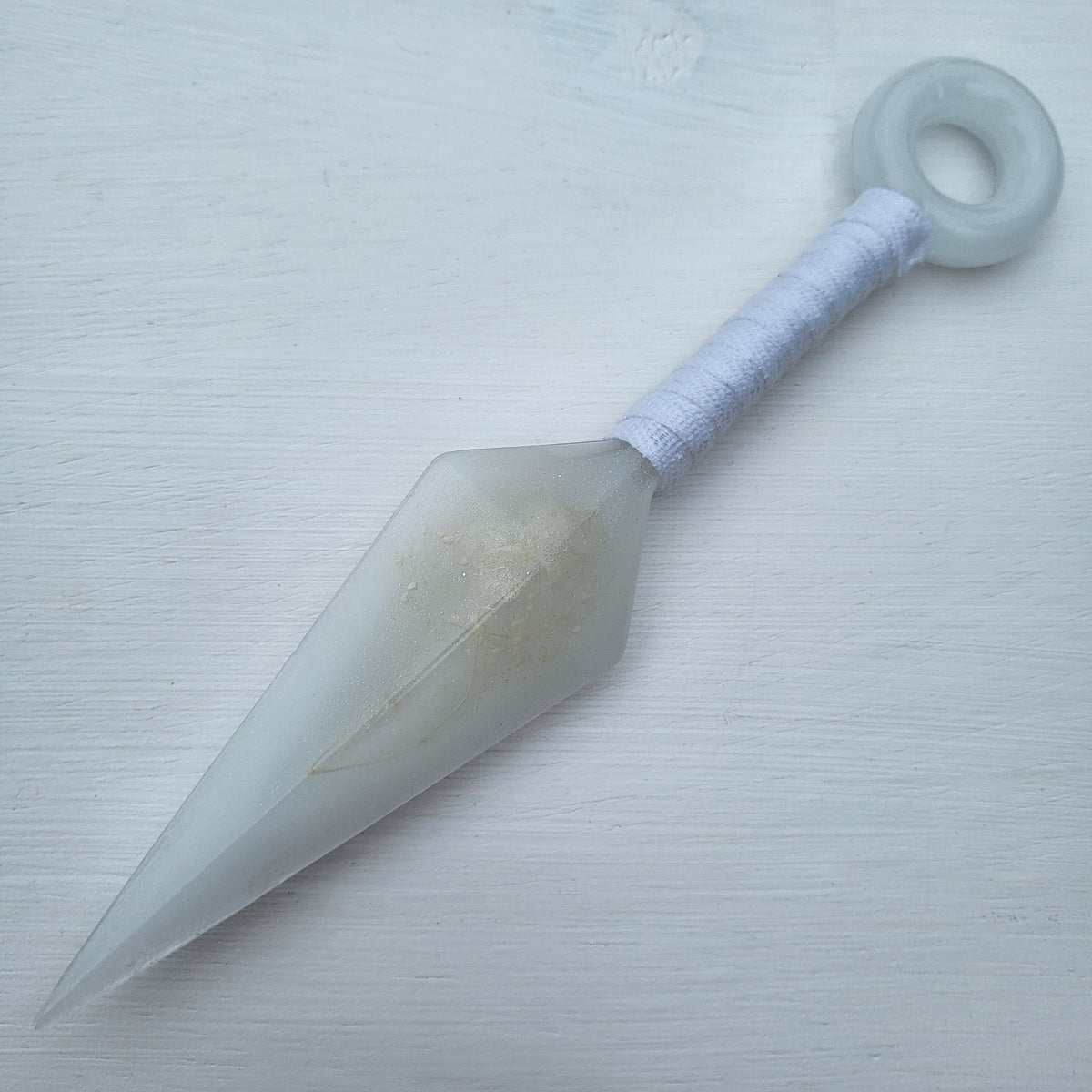White Floral Resin Replica Cosplay Ninja Tool