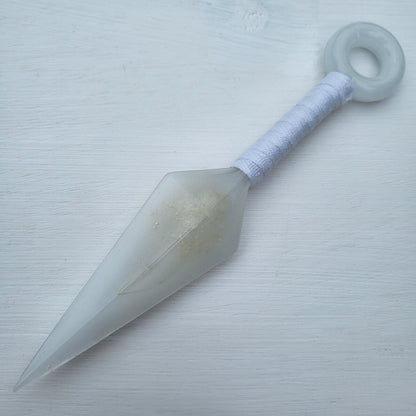 White Floral Resin Replica Cosplay Ninja Tool
