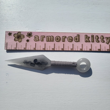 Gray Floral Resin Replica Cosplay Ninja Tool
