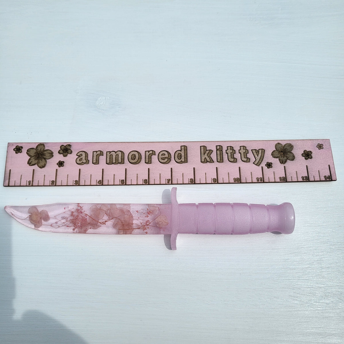 Light Pink Floral Resin Replica Tactical Piece